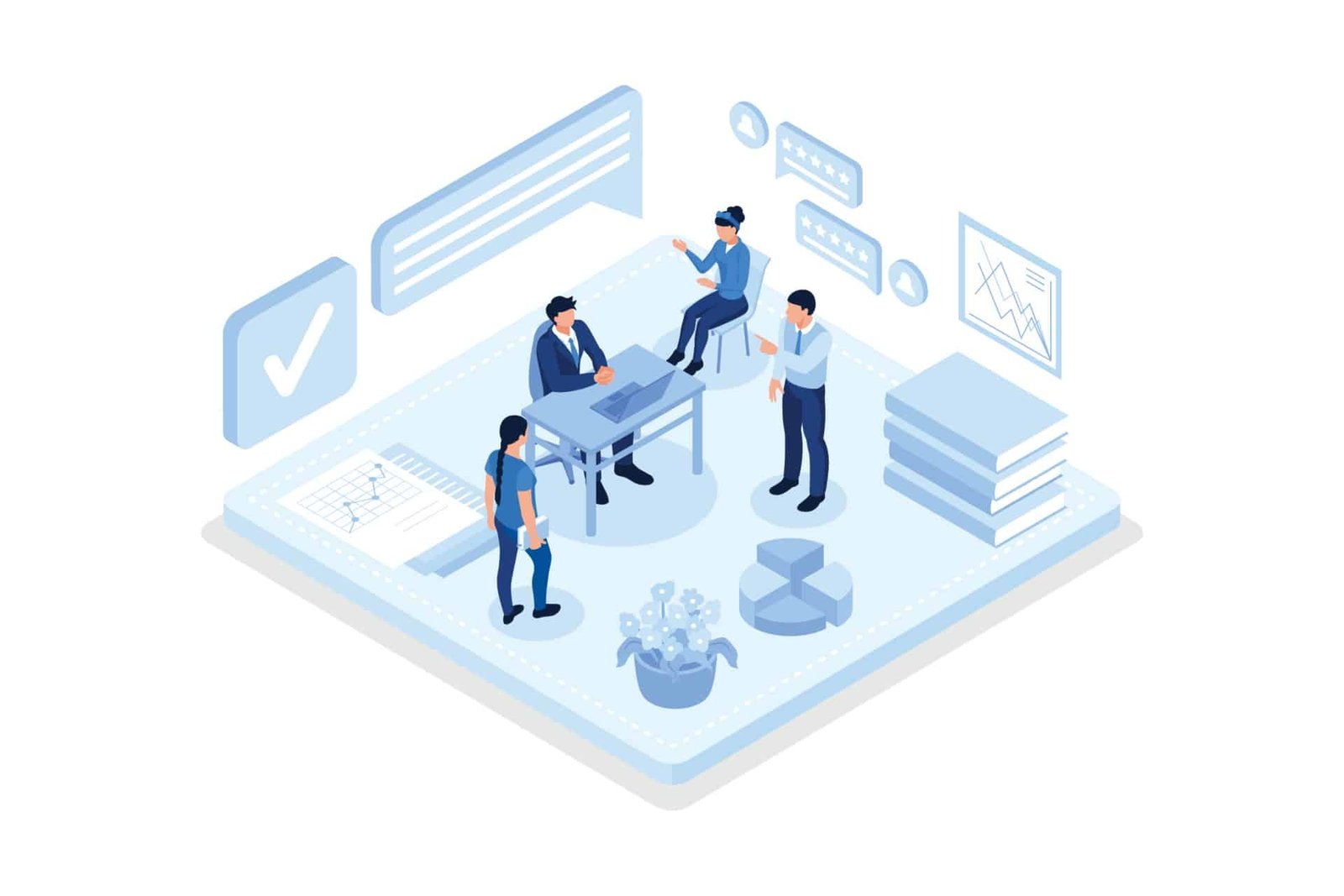 Employment concept with character. Can use for web banner, infographics, hero images, isometric vector modern illustration